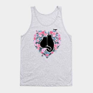 I Heart Cats and Flowers Tank Top